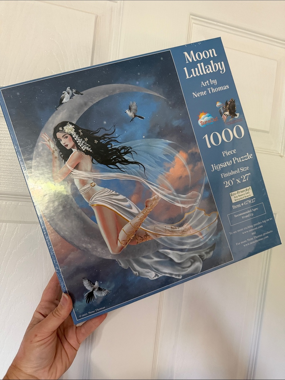Moon Lullaby 1000-Piece Jigsaw Puzzle by Nene Thomas - Blue